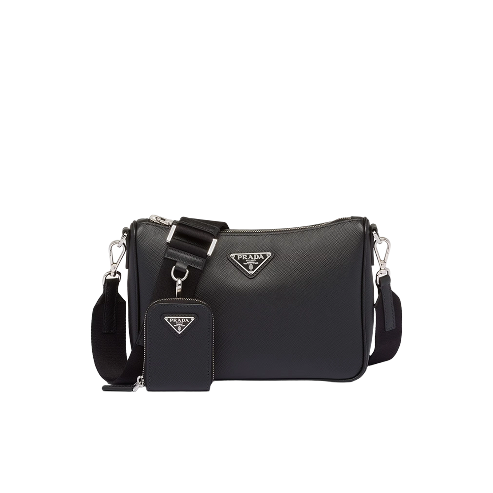 Saffiano-leather shoulder bag