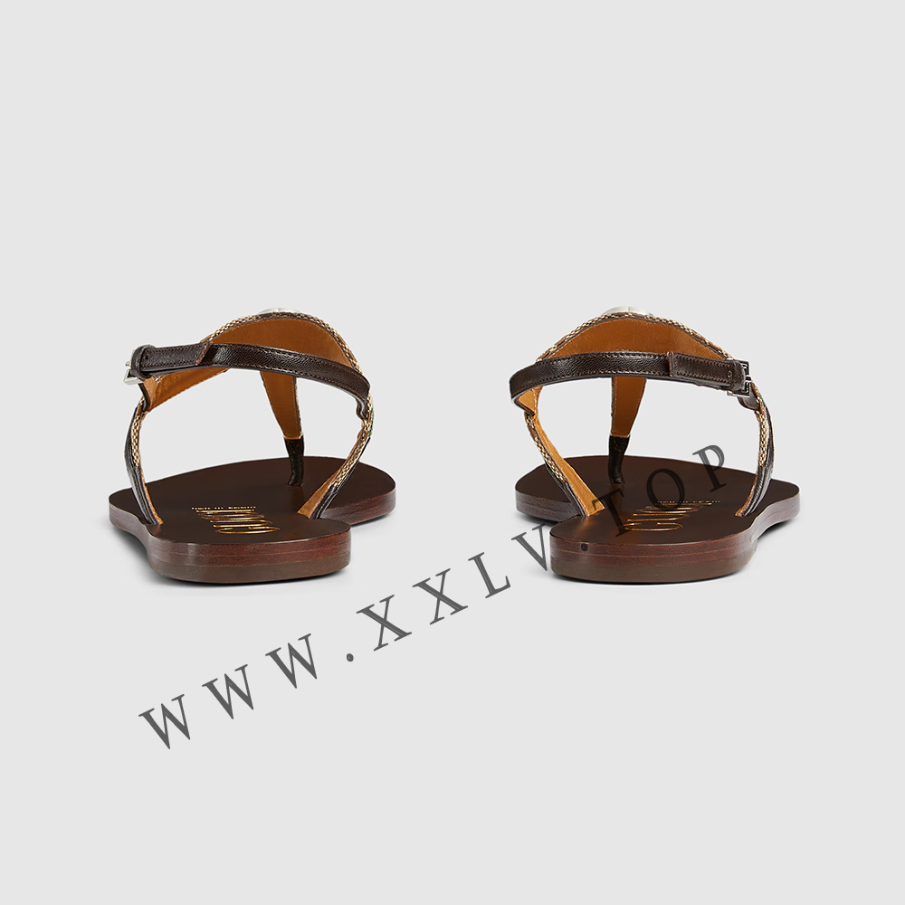 Women's Interlocking G Web sandal - Image 3