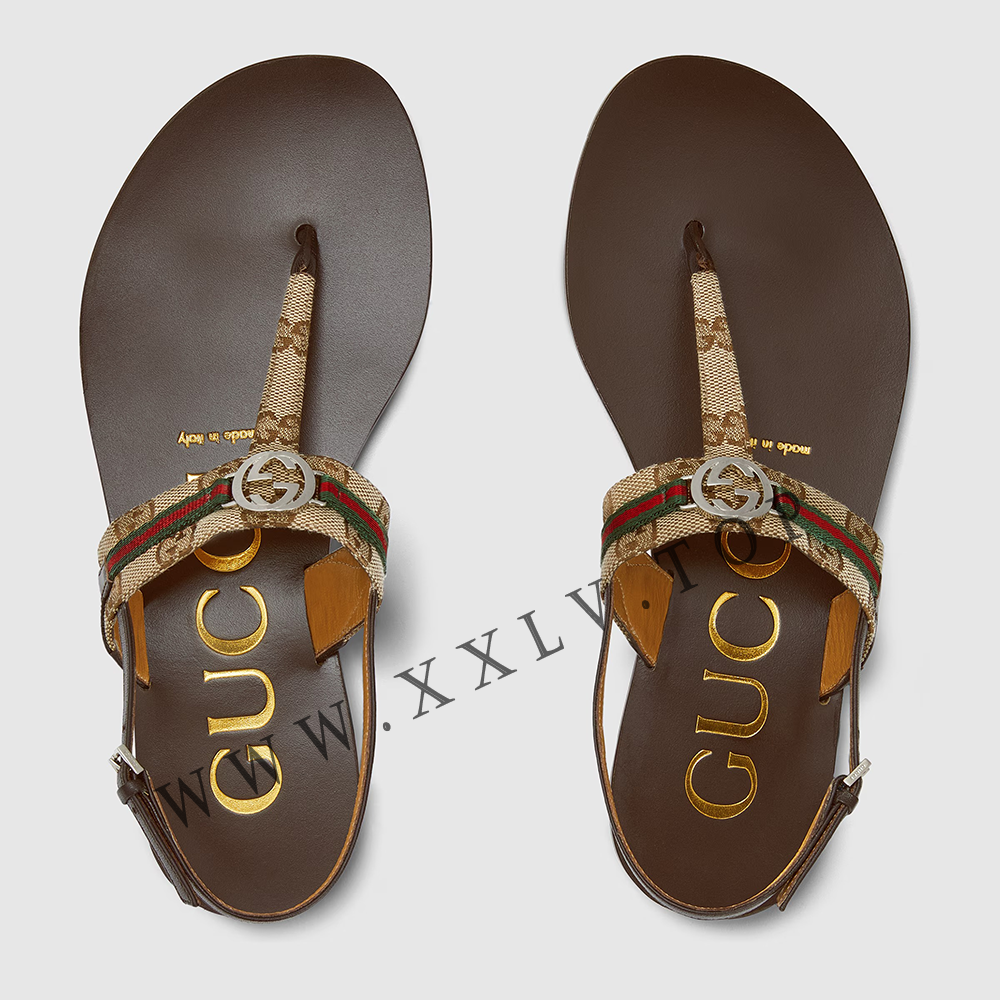 Women's Interlocking G Web sandal - Image 4