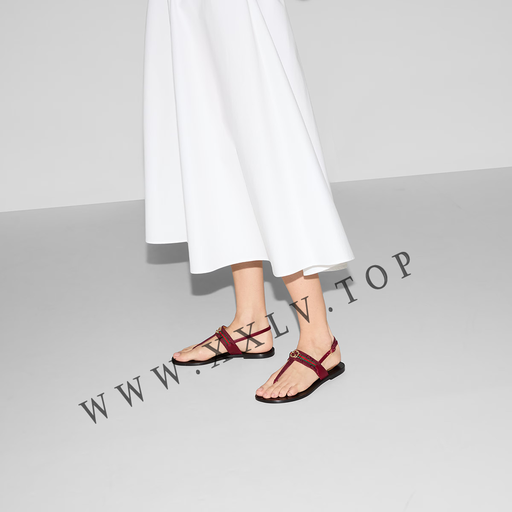 Women's Interlocking G Web sandal - Image 2