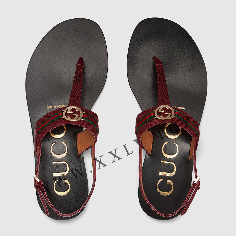 Women's Interlocking G Web sandal - Image 4
