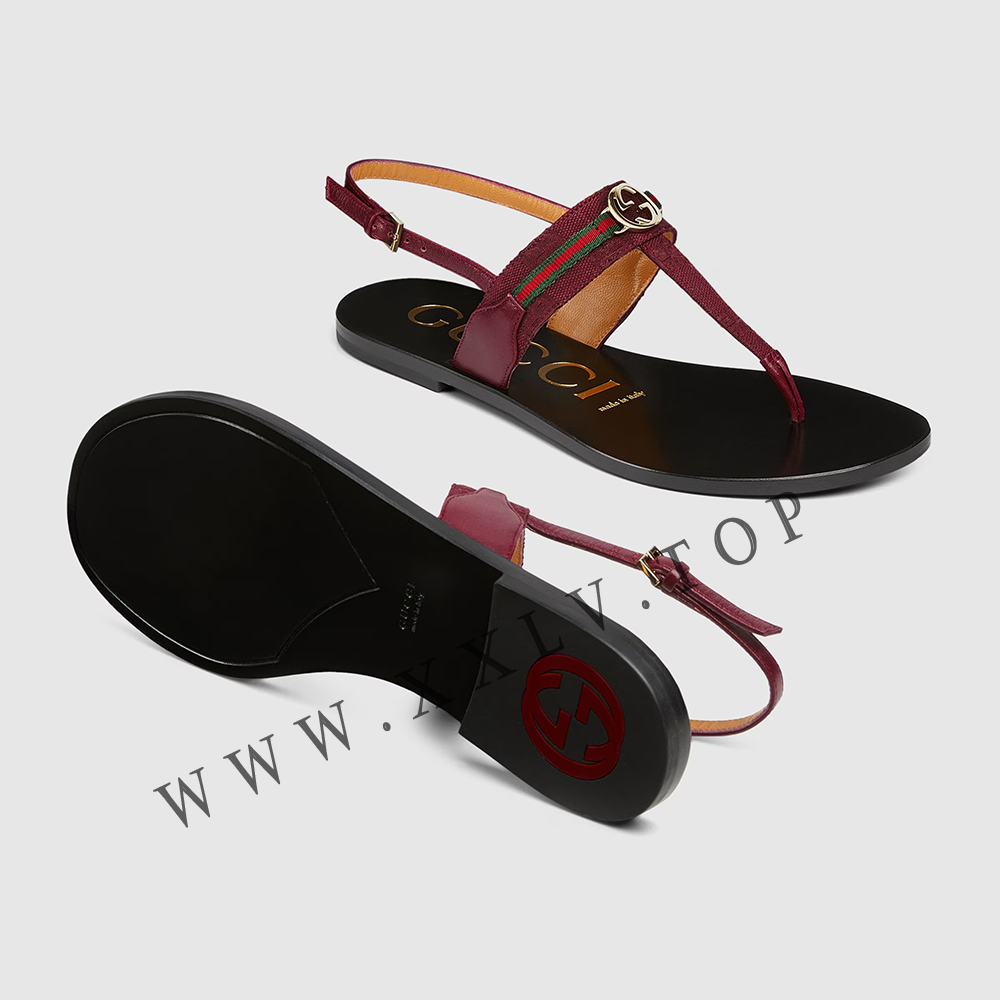 Women's Interlocking G Web sandal - Image 5