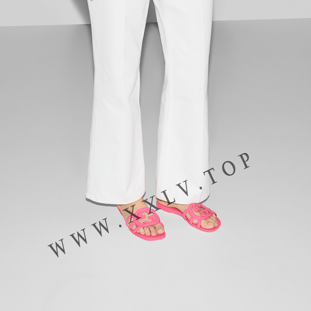 Women's Interlocking G slide sandal - Image 3