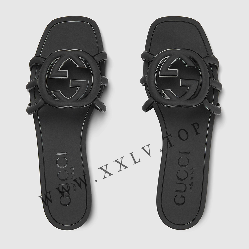 Women's Interlocking G slide sandal - Image 4