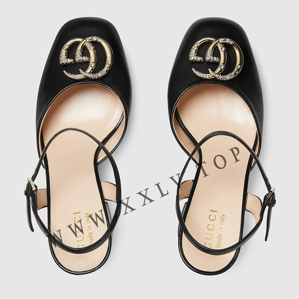 Women's platform pump with Double G - Image 4