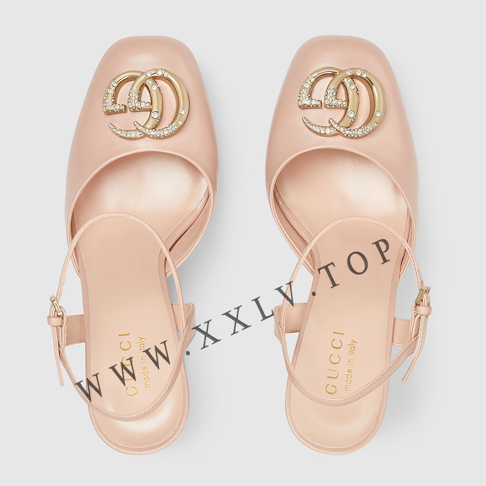 Women's platform pump with Double G - Image 4