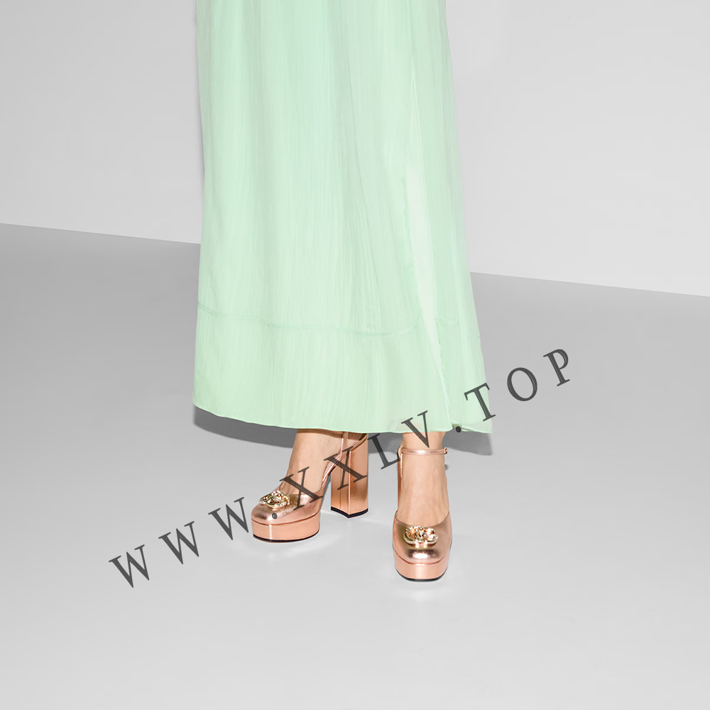 Women's platform pump with Double G - Image 2