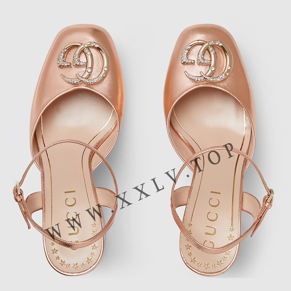 Women's platform pump with Double G - Image 4