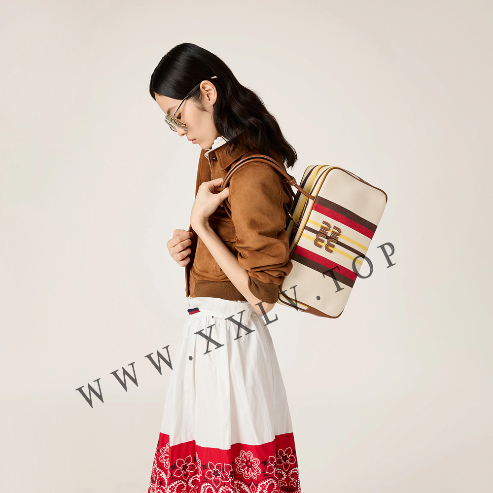 Beau canvas and leather bag - Image 3