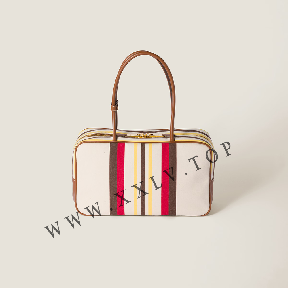 Beau canvas and leather bag - Image 4