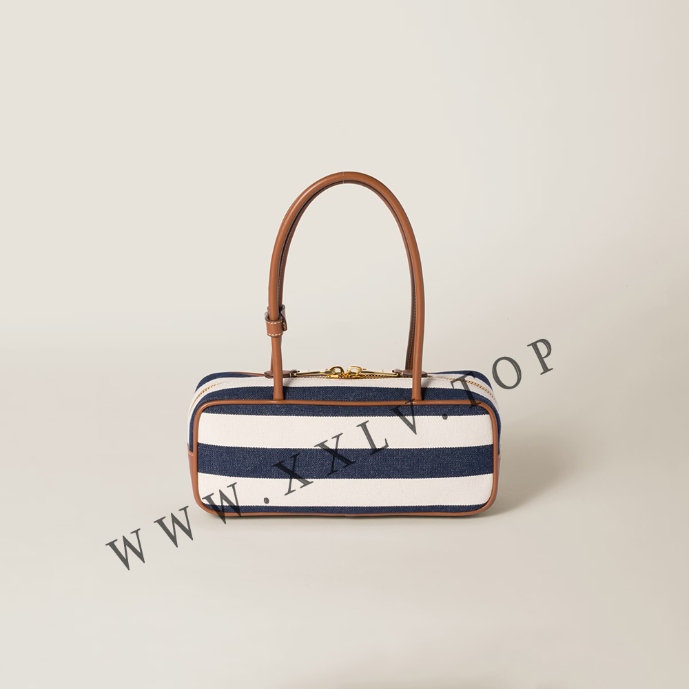 Beau canvas and leather bag - Image 4