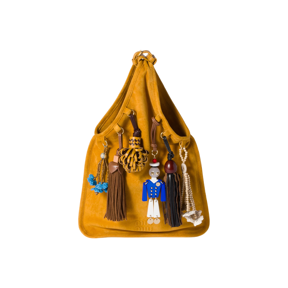 Suede bag with trick