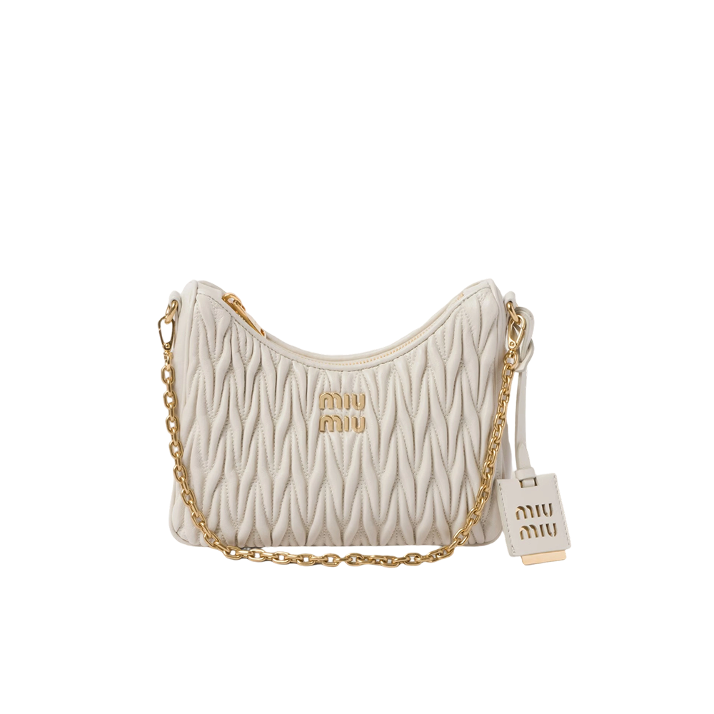 Matelassé nappa leather shoulder bag
