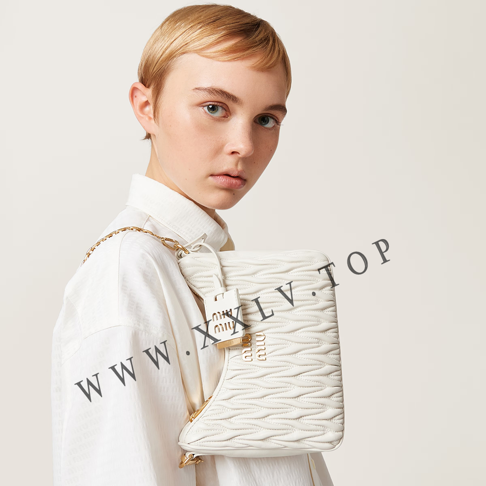 Matelassé nappa leather shoulder bag - Image 5