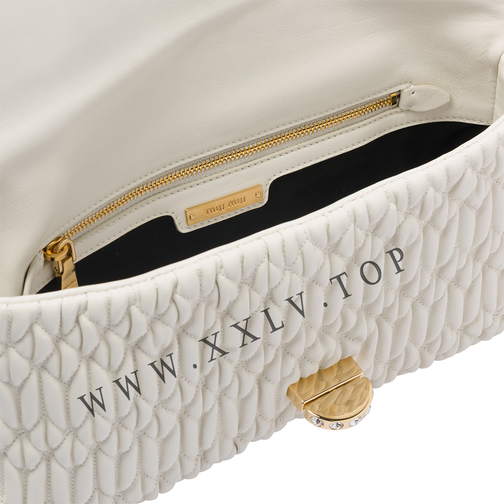 Miu Miu Iconic Crystal Cloqué Nappa leather bag - Image 2