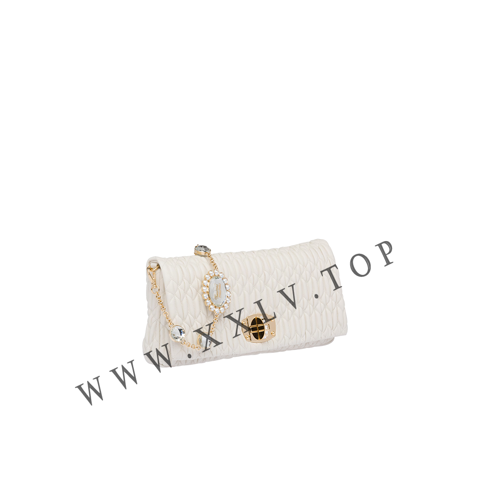 Miu Miu Iconic Crystal Cloqué Nappa leather bag - Image 3