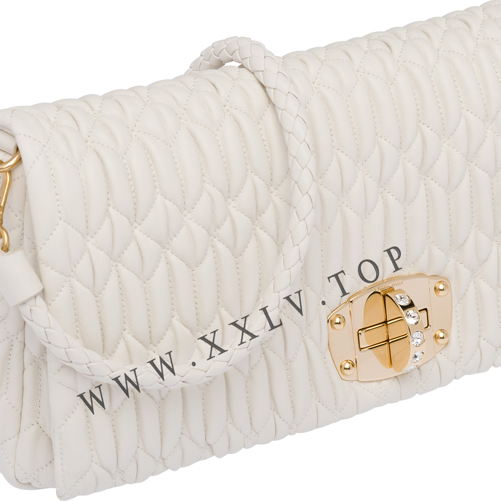 Miu Miu Iconic Crystal Cloqué Nappa leather bag - Image 5