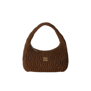 Wander matelassé suede bag