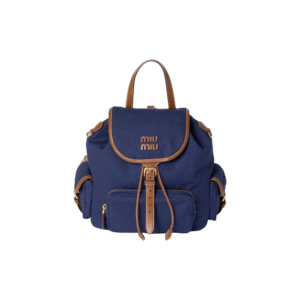 Canvas and leather backpack
