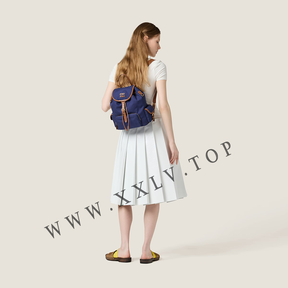 Canvas and leather backpack - Image 3