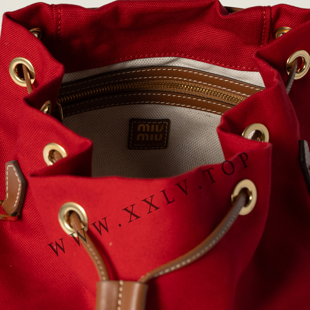 Canvas and leather backpack - Image 2