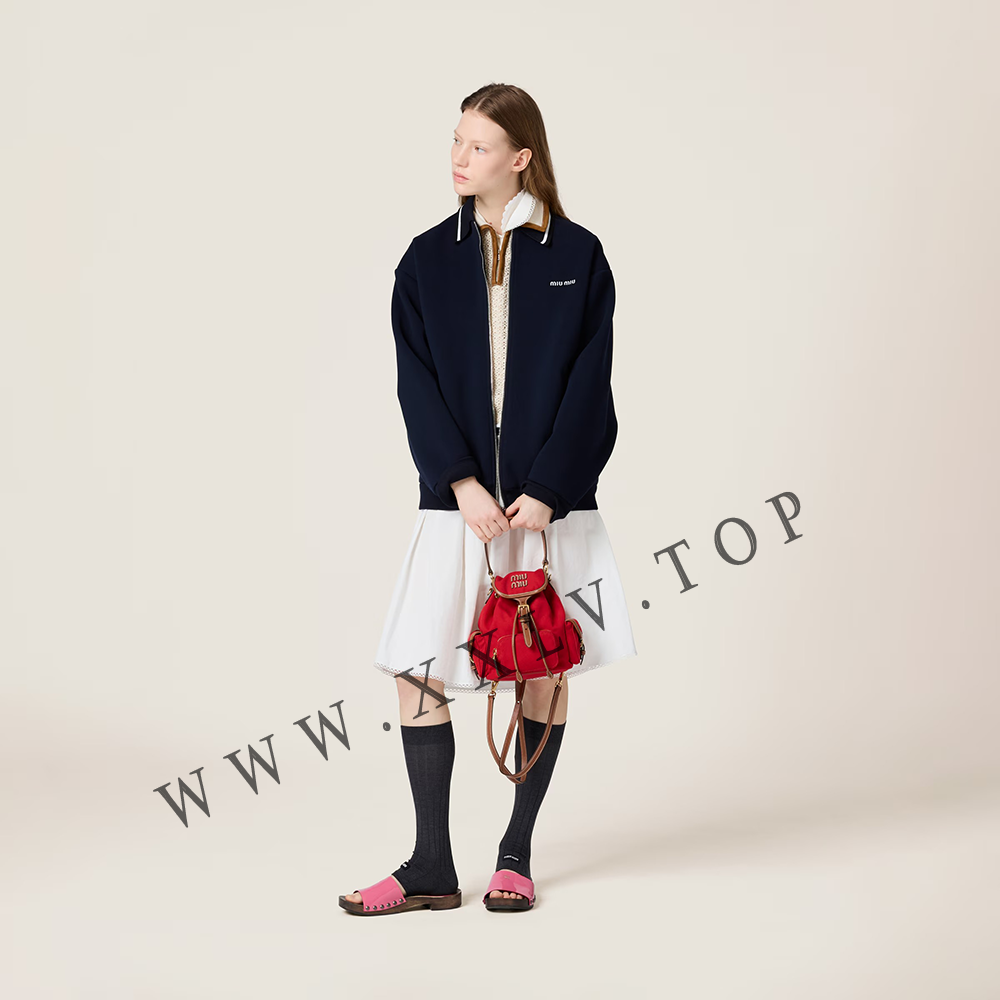 Canvas and leather backpack - Image 2