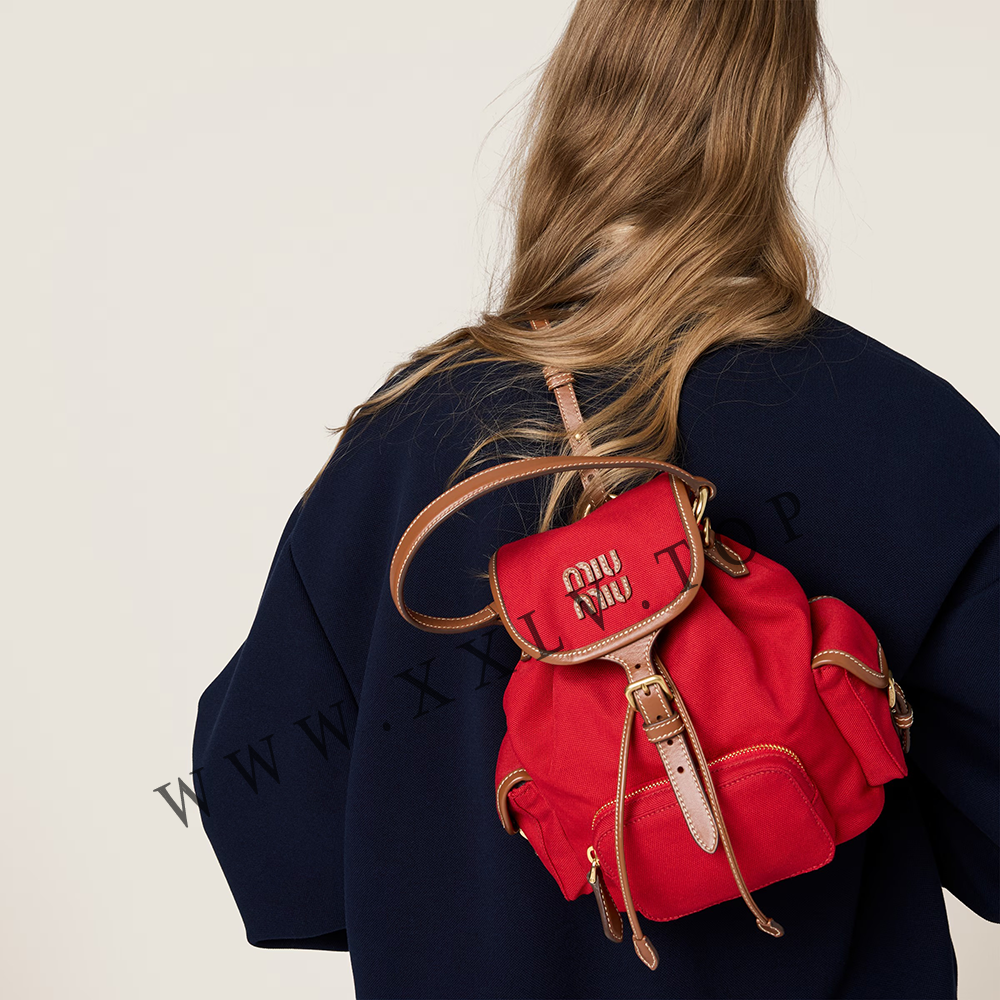 Canvas and leather backpack - Image 3