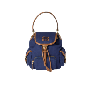 Canvas and leather backpack
