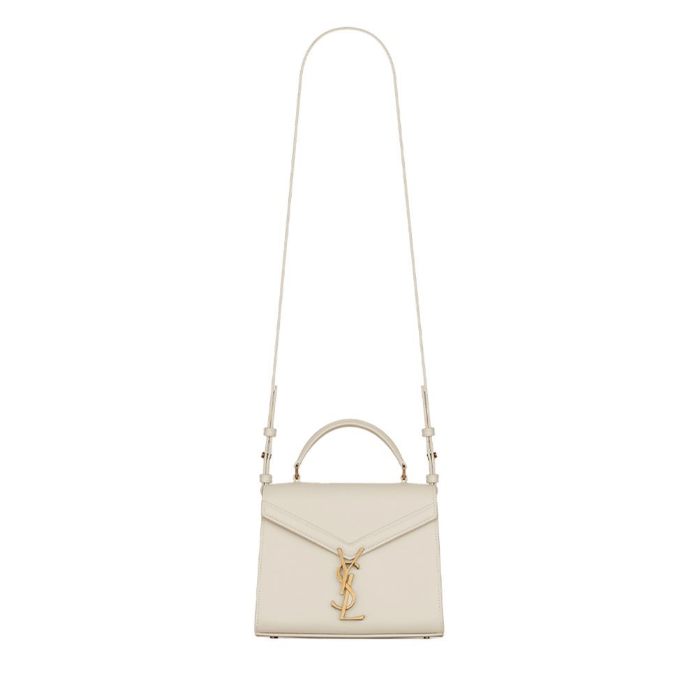 CASSANDRA Mini top handle bag in grain de poudre embossed leather