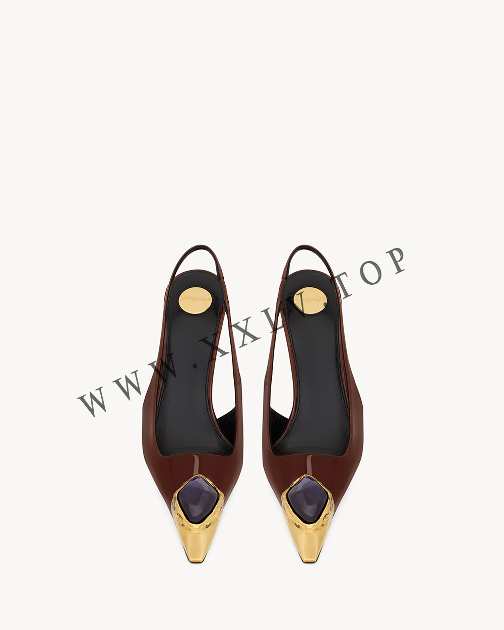 loulou slingback pumps in patent leather - Image 2