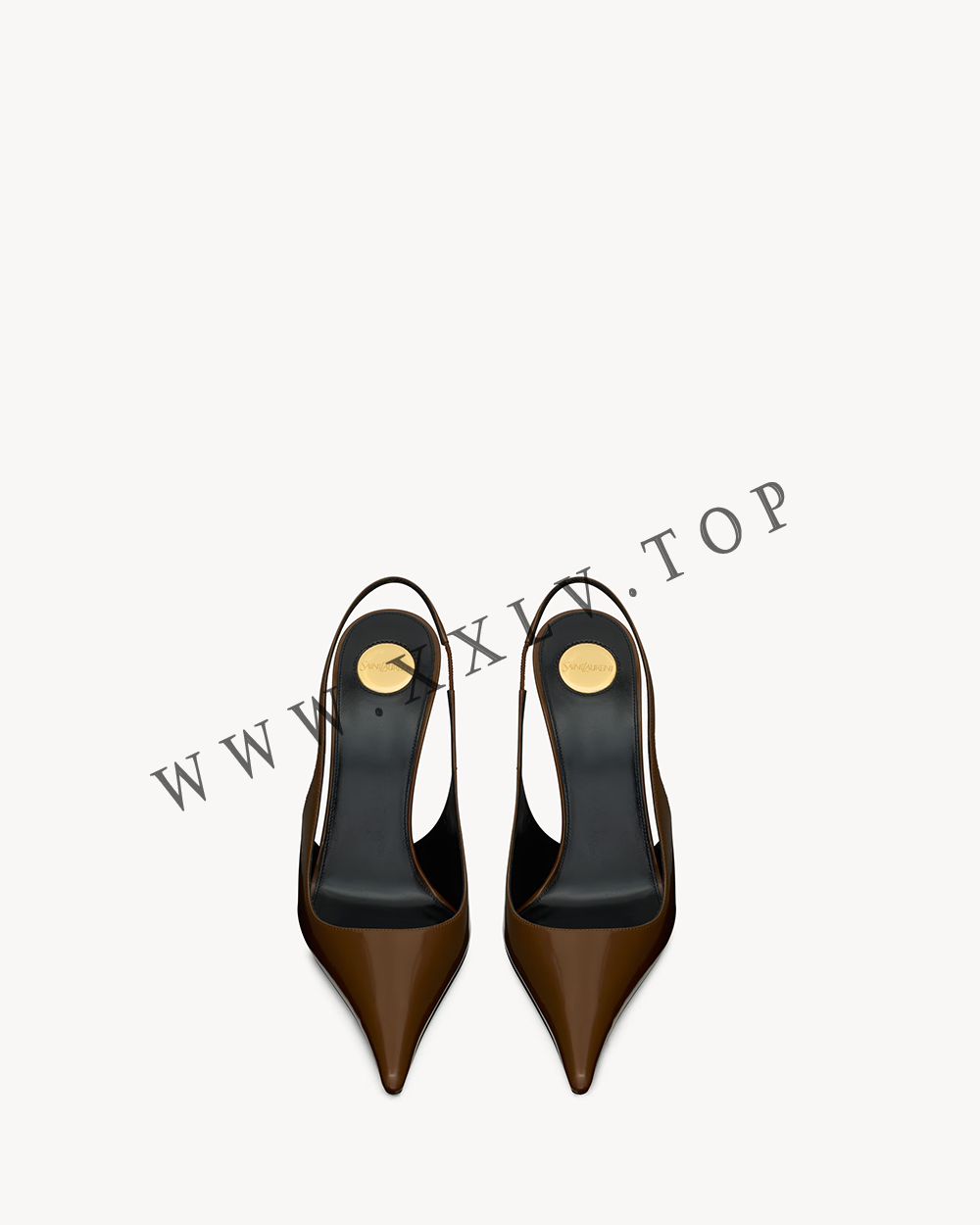 vendome slingback pumps in glazed leather - Image 3