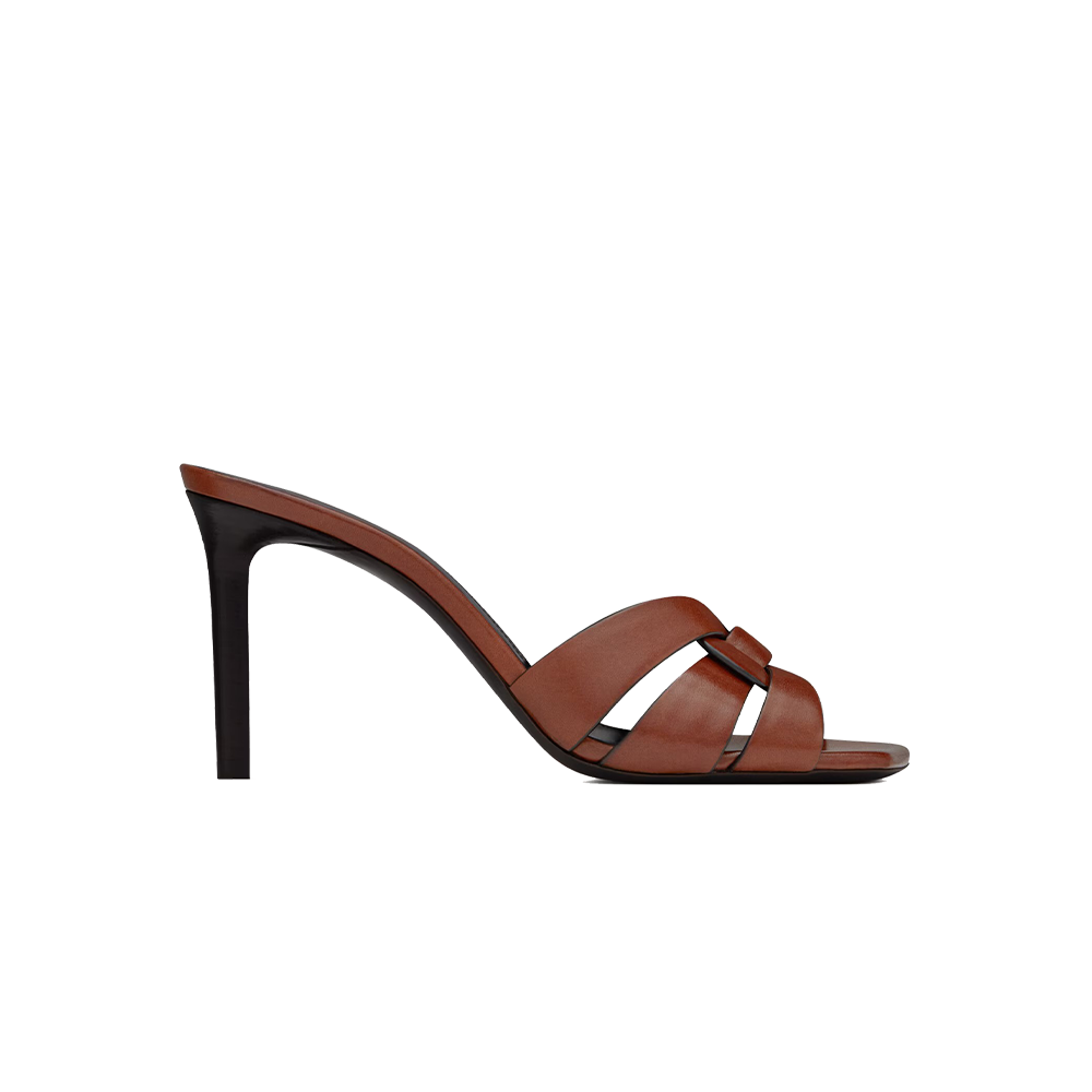 tribute mules in smooth leather
