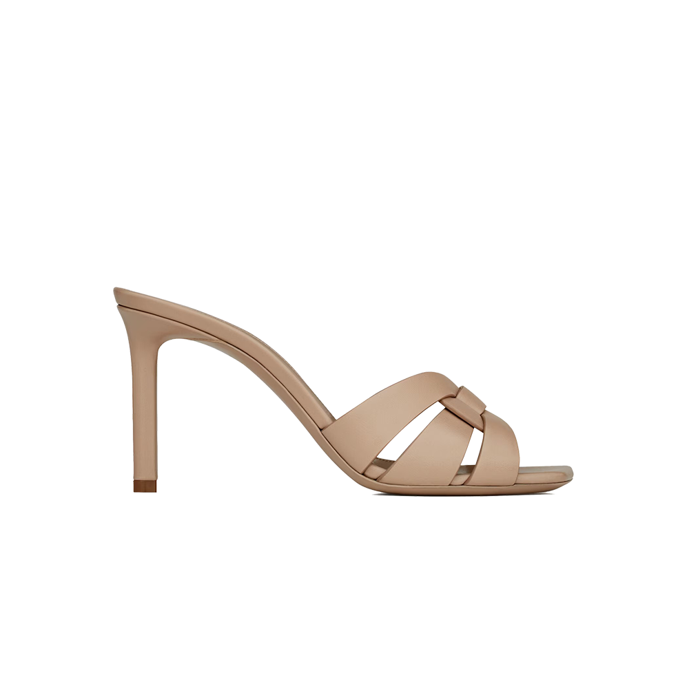 tribute mules in smooth leather