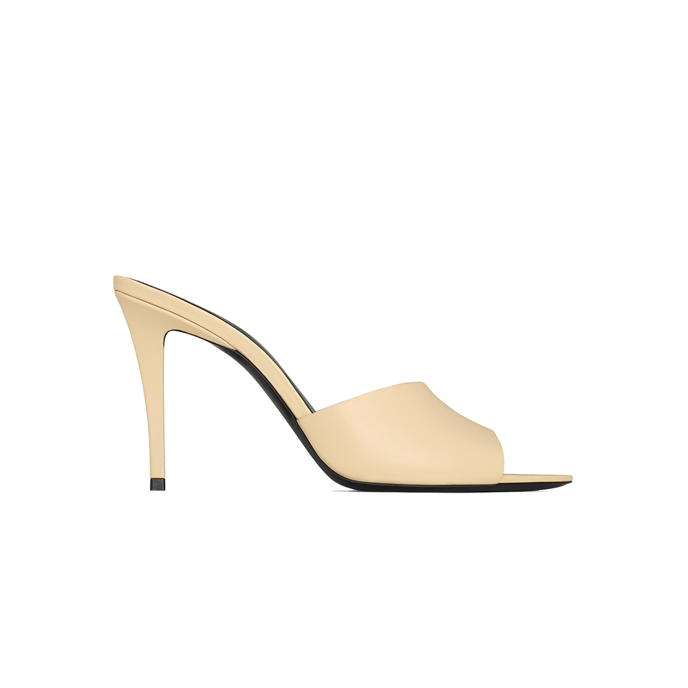 romy mules in smooth leather