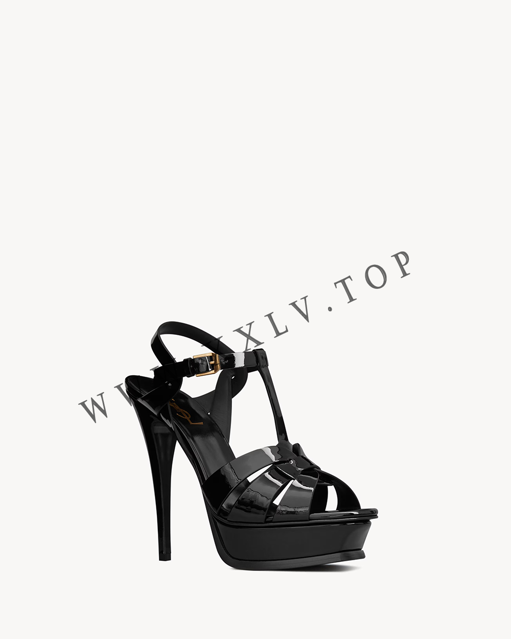tribute platform sandals in smooth leather - Image 3