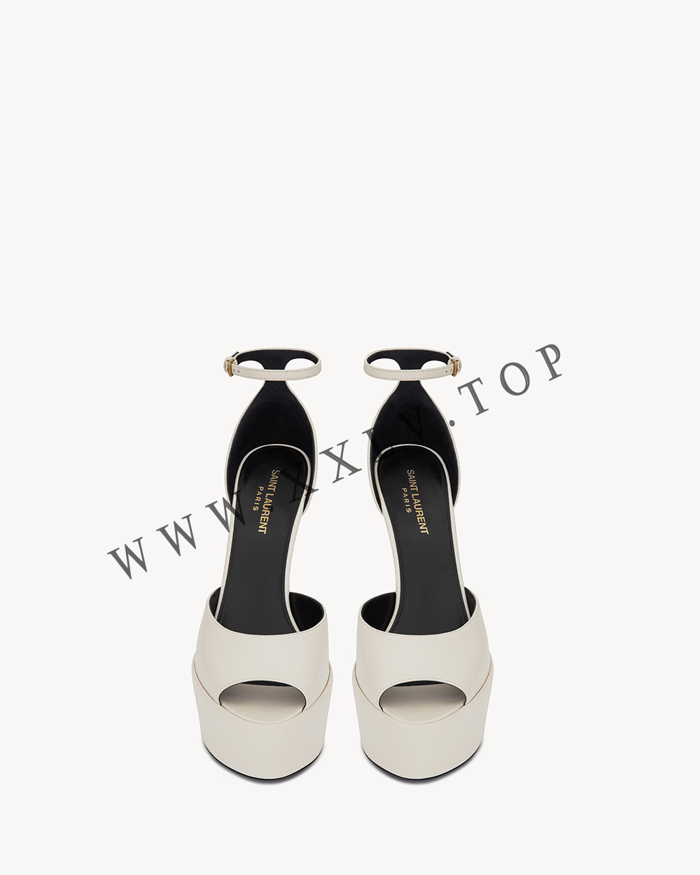 jodie platform sandals in smooth leather - Image 3