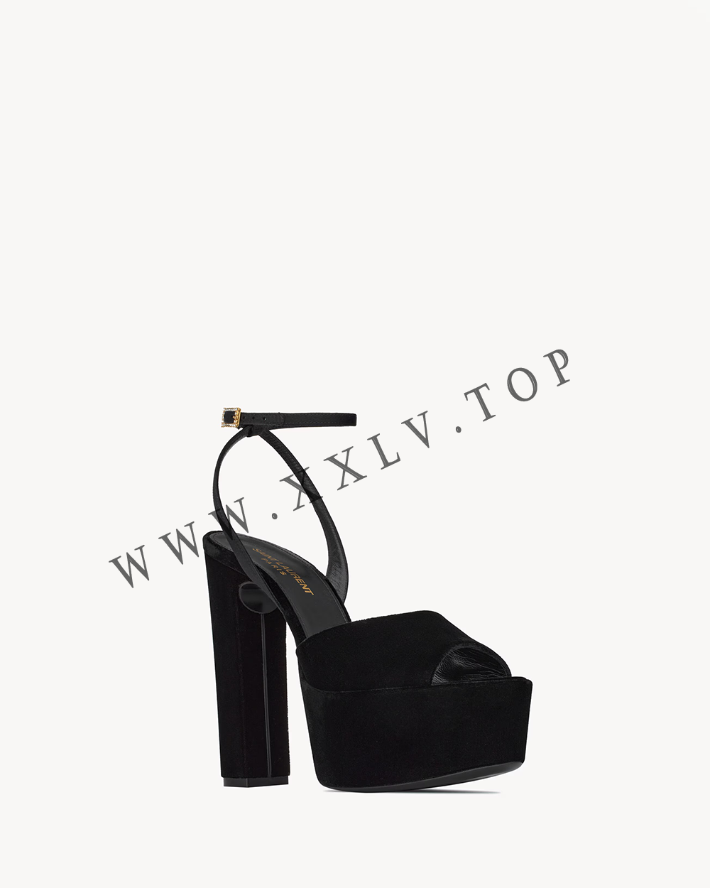 jodie platform sandals in velvet - Image 2