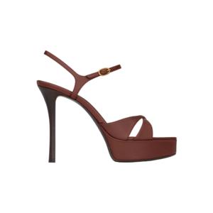 debbie platform sandals in smooth leather