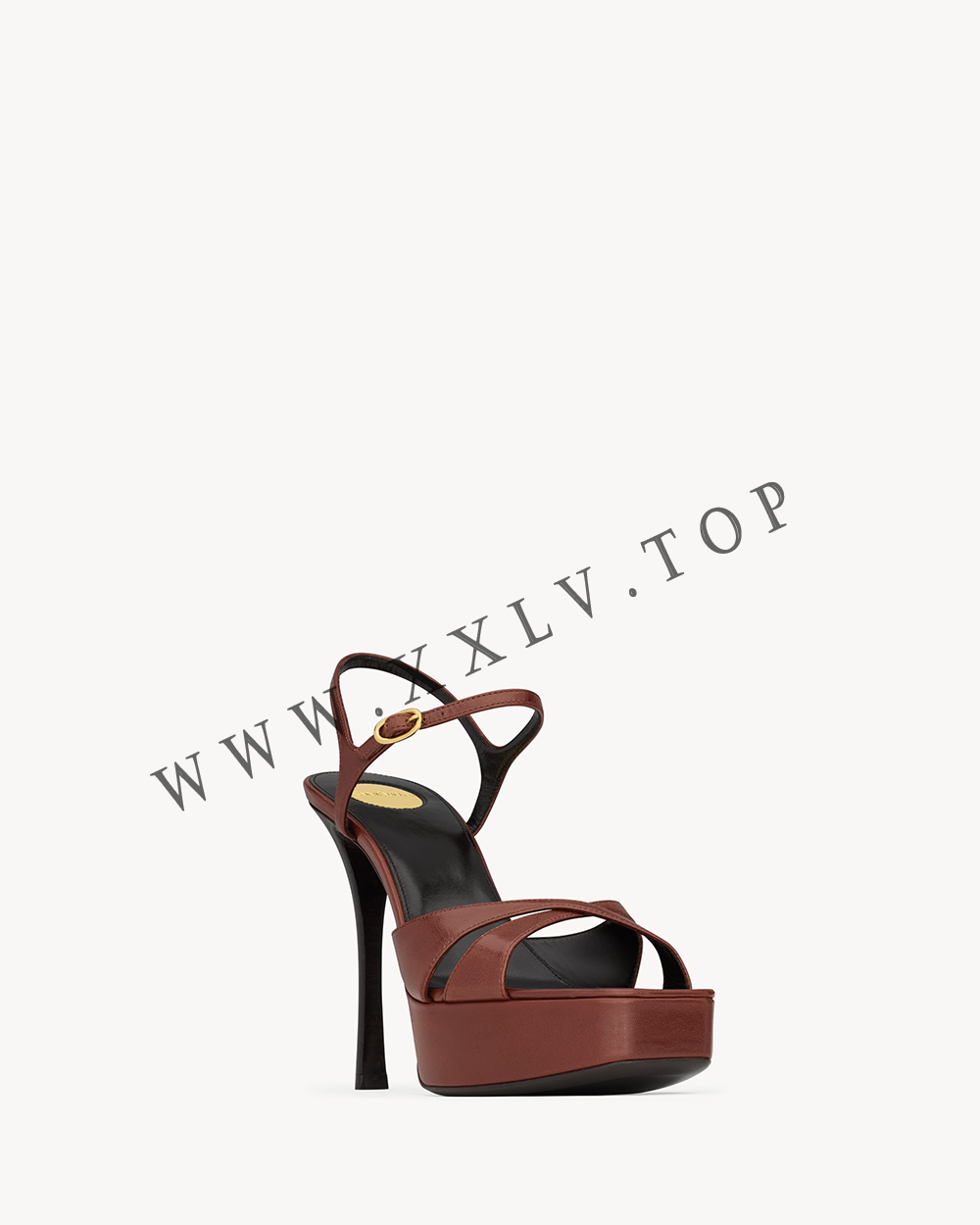 debbie platform sandals in smooth leather - Image 2
