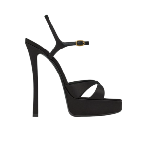 debbie platform sandals in satin crepe