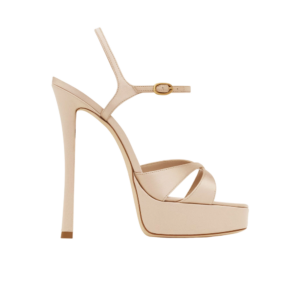 debbie platform sandals in satin crepe