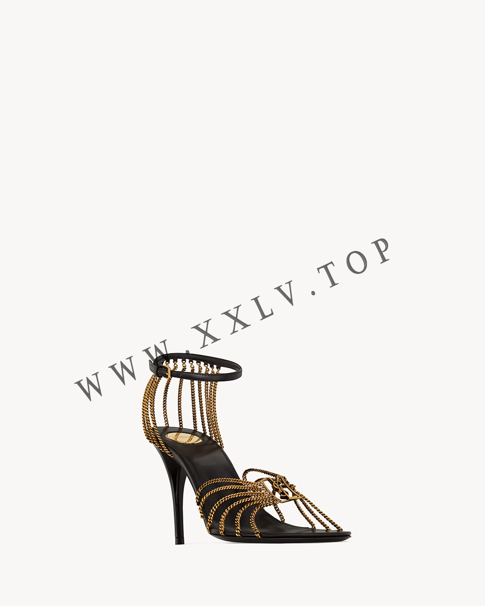 babylone sandals in smooth leather and metal - Image 2