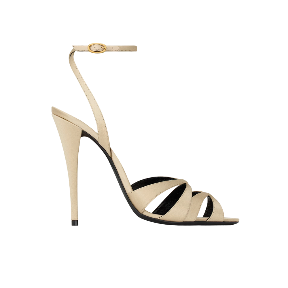 chandelle sandals in satin crepe