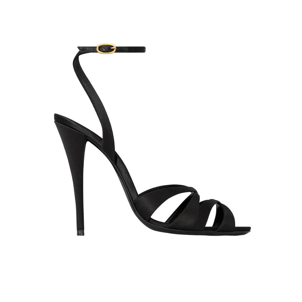chandelle sandals in satin crepe