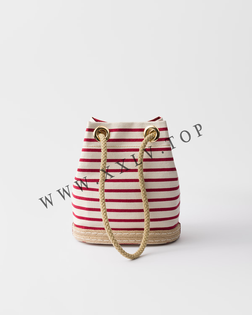 Prada Mariner small striped fabric bucket bag - Image 3