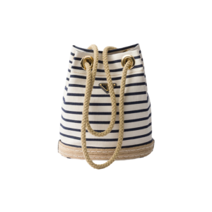 Prada Mariner small striped fabric bucket bag