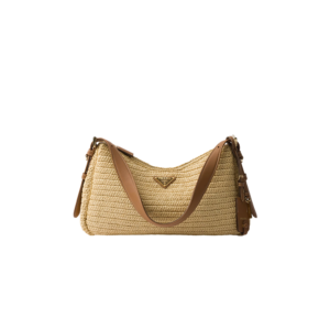 Prada Aimée large crochet and leather bag