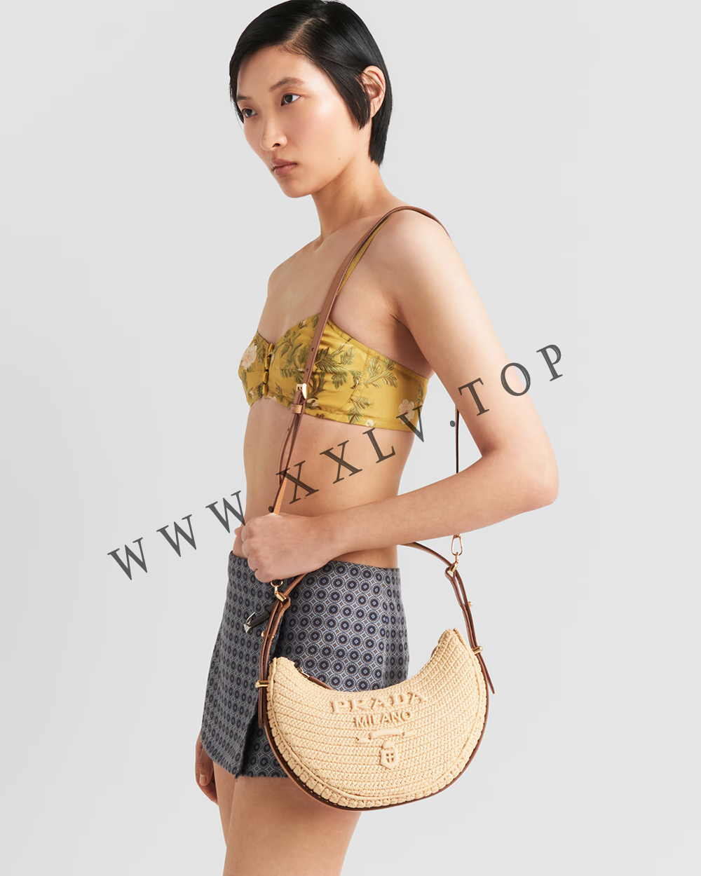 Prada Arqué crochet shoulder bag - Image 2