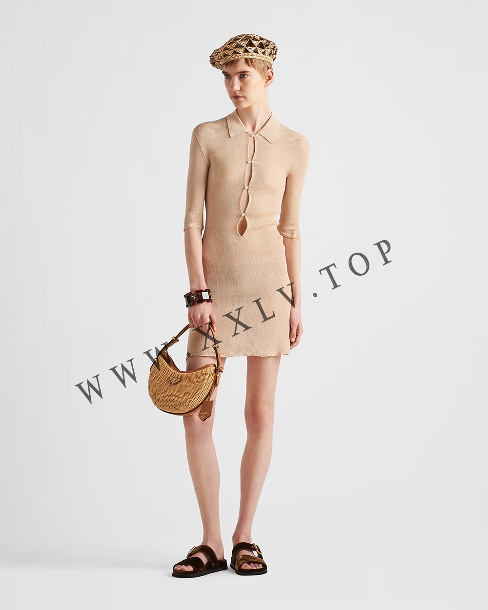 Wicker and leather Prada Arqué bag - Image 2