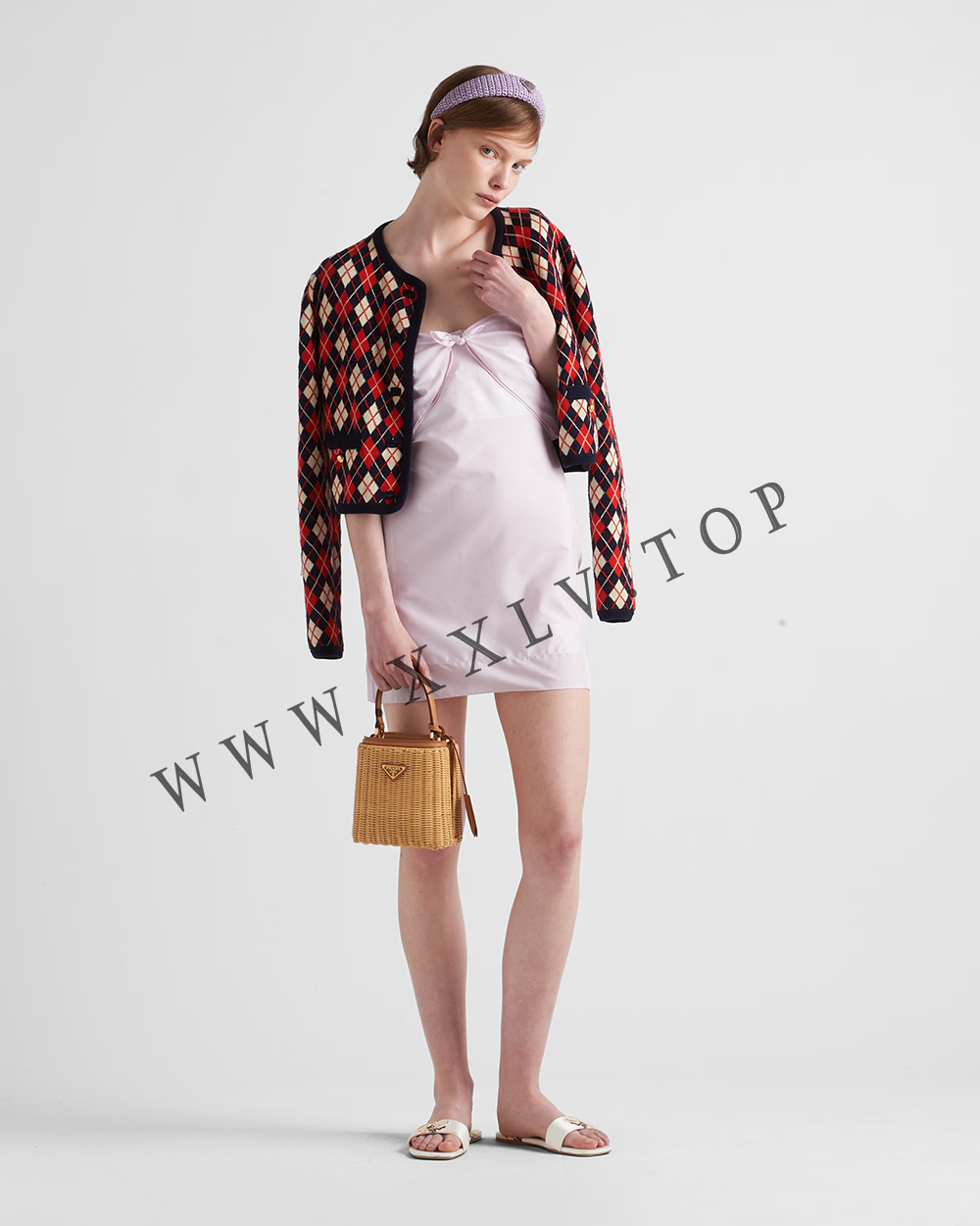 Mini wicker and leather Prada Panier bag - Image 5